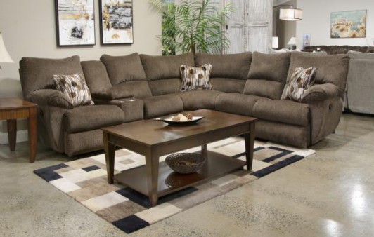 Elliott Chocolate Triple Reclining Sectional